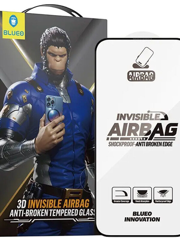 Apple iPhone 17 Blueo Armor Airbag 3D Üvegfólia - (Szilikon szélű)